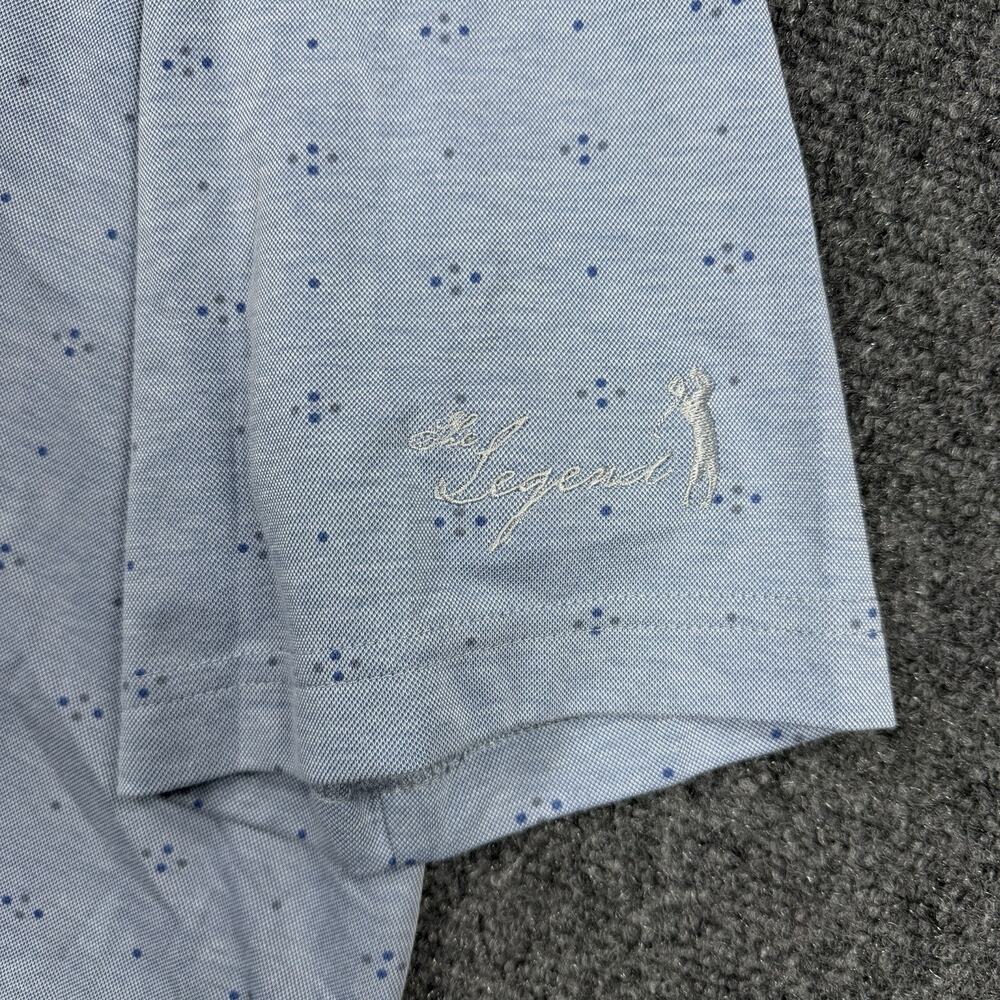 TravisMathew Men’s XL Light Blue Micro Print Golf Polo Golf Legend Embroidered - Picture 6 of 9